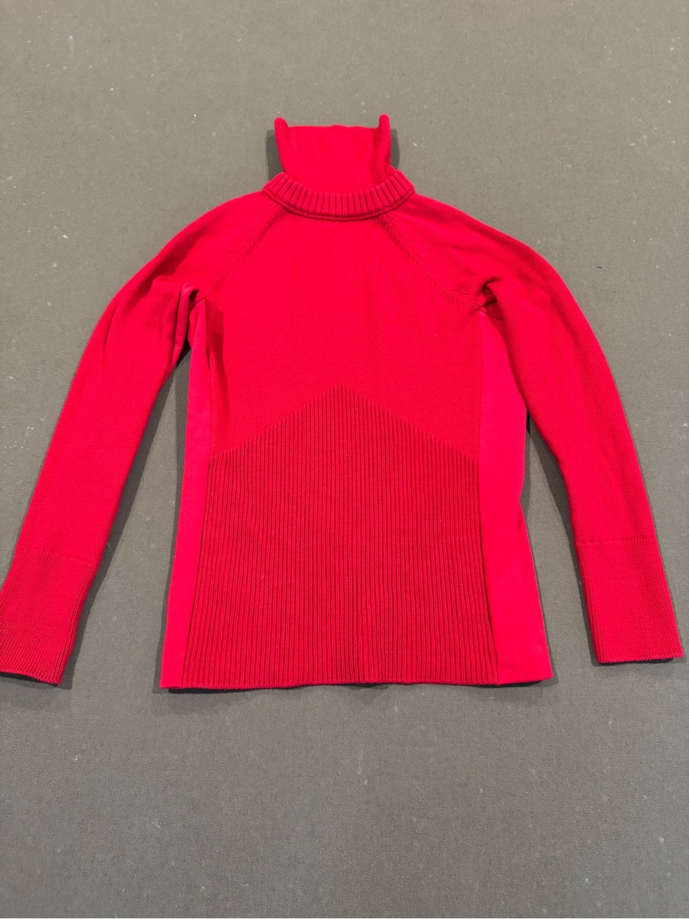 Athleta Bright Red Ribbed Turtleneck Sweater